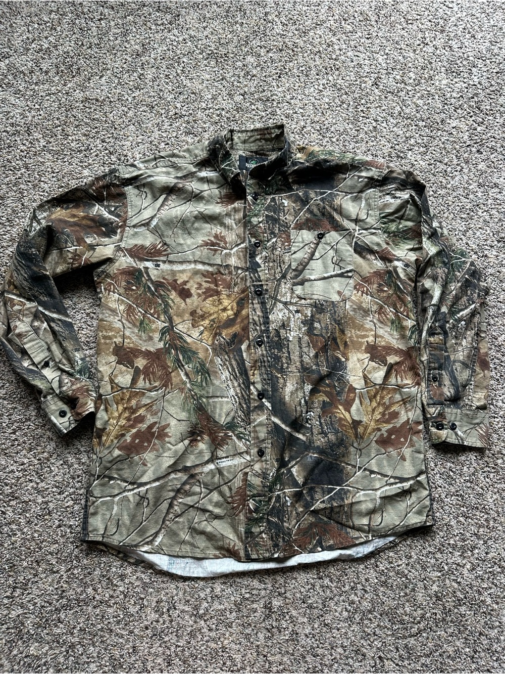 RedHead Men's Realtree Camo Button-Up Shirt Mens L